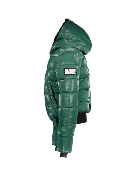 FUNK GIRLS METALLIC BOMBER JACKET, FUR IN HOOD, ELASTIC TAPE FUNK GIRLS METALLIC BOMBER JACKET, FUR IN HOOD, ELASTIC TAPE