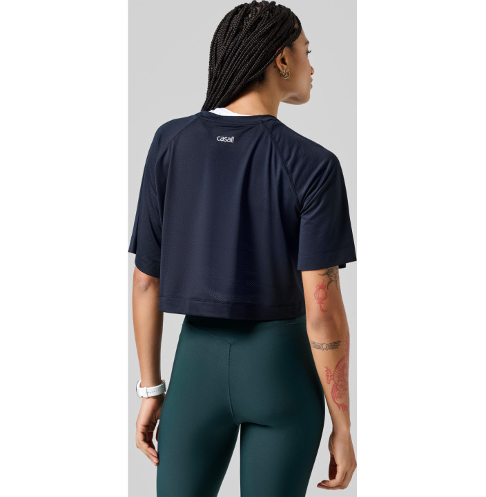 Laser Mesh Crop Tee