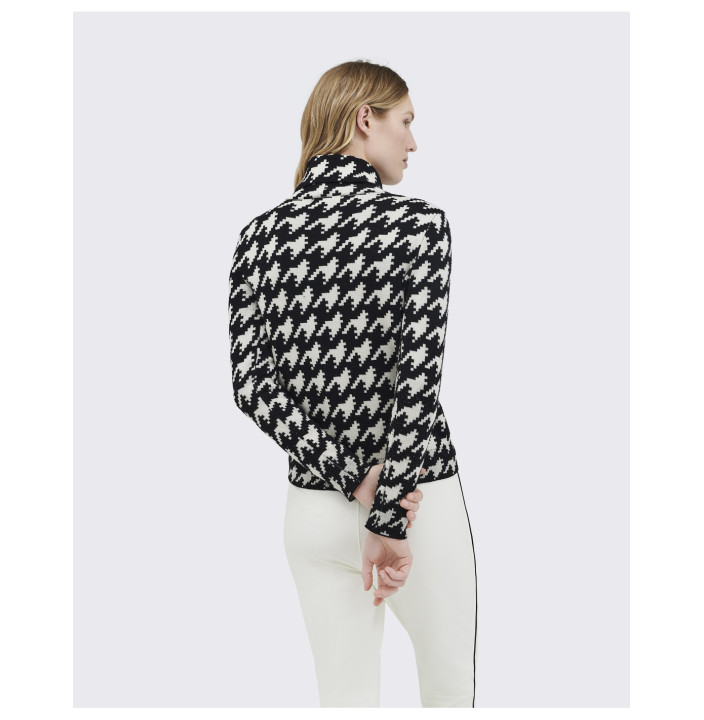 HOUNDSTOOTH TURTLE NECK SWEATER