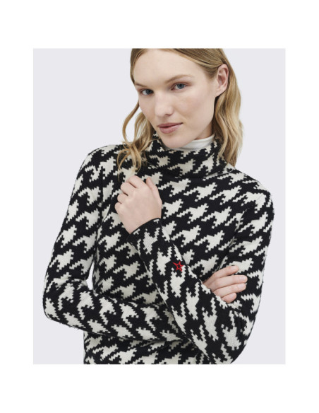 HOUNDSTOOTH TURTLE NECK SWEATER