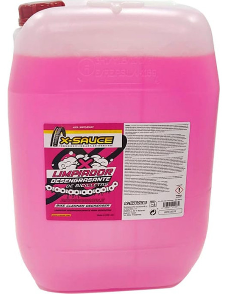 X-SAUCE BIDON 25 LITROS LIMPIADOR DESENGRASANTE DE BICICLETA X-SAUCE BIDON 25 LITROS LIMPIADOR DESENGRASANTE DE BICICLETA