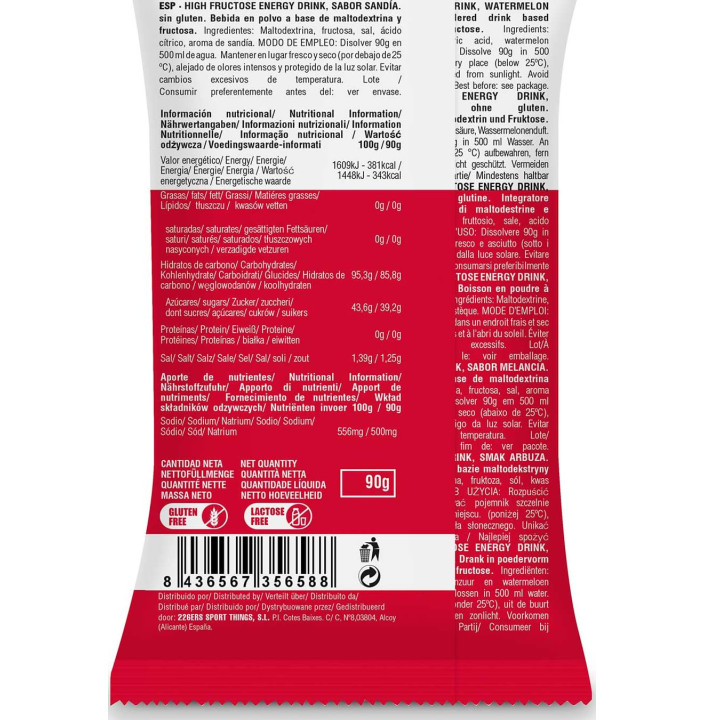 HIGH FRUCTOSE ENERGY DRINK - MONODOSIS