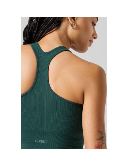 MULTI RIB SEAMLESS PADDED SPORTS TOP