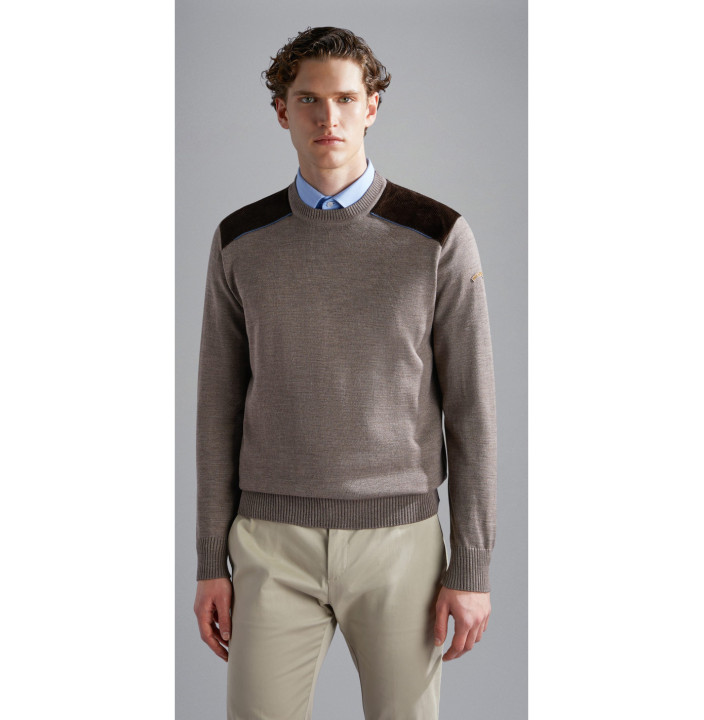 PULL RAS DU COU EN LAINE                                    