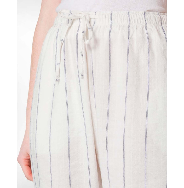 PANTALONE IN LINO GESSATO