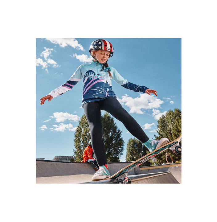 GIRLS SURFACE ZIP T-NECK