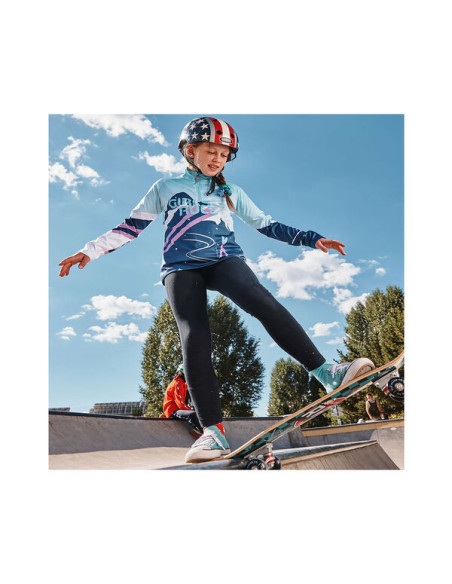 GIRLS SURFACE ZIP T-NECK GIRLS SURFACE ZIP T-NECK