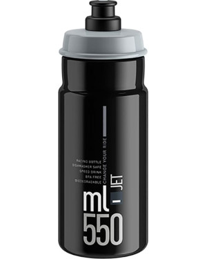 BIDON ELITE JET NEGRO LOGO GRIS 550 ML