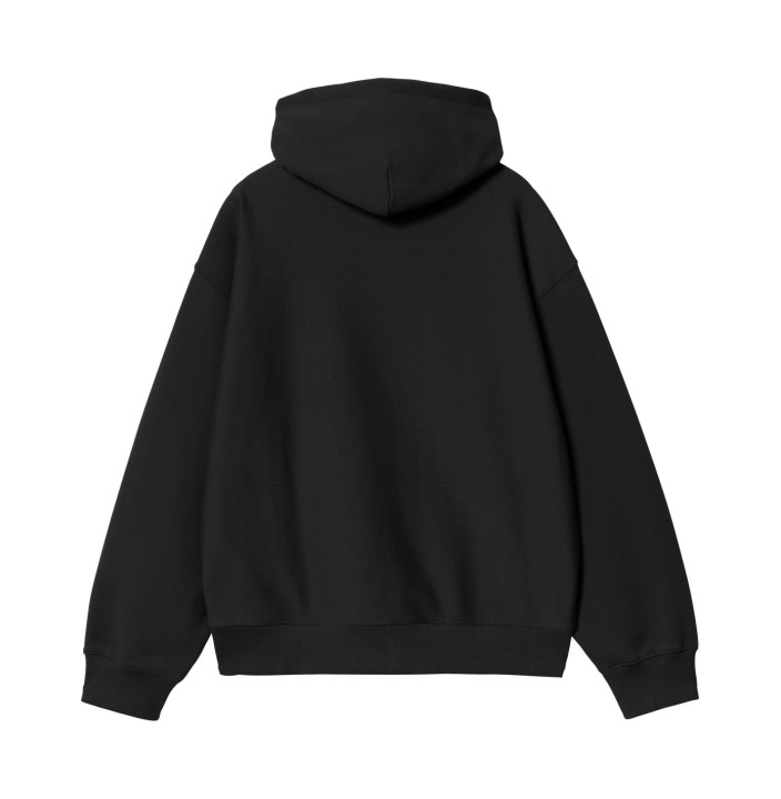 HOODED LABEL SCRIPT SWEAT