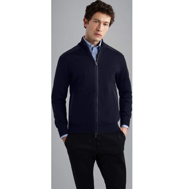 MAGLIA CON ZIP IN COTONE