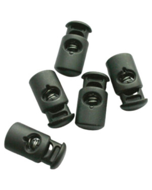 CORD LOCK BLACK  X5 IN PACKET
