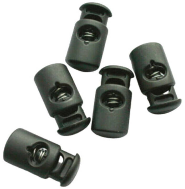 CORD LOCK BLACK  X5 IN PACKET