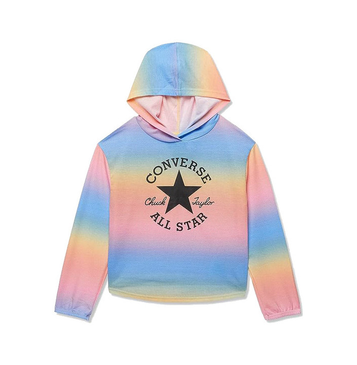 GRADIENT PRINTED BOXY HOODIE