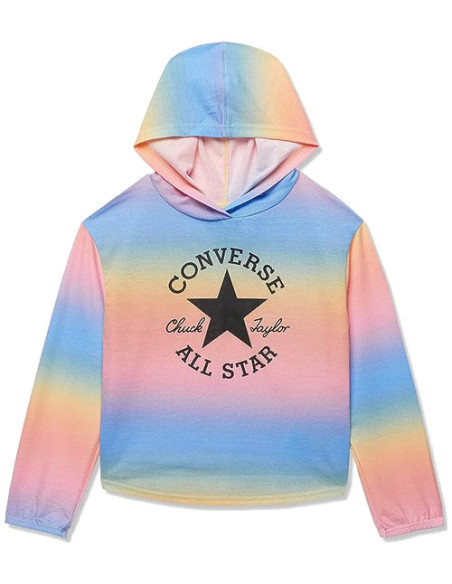 GRADIENT PRINTED BOXY HOODIE