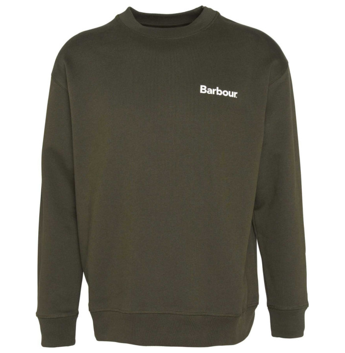 BARBOUR BRUSHED NICHOLAS OS CREW NECK SWEATSHIRT