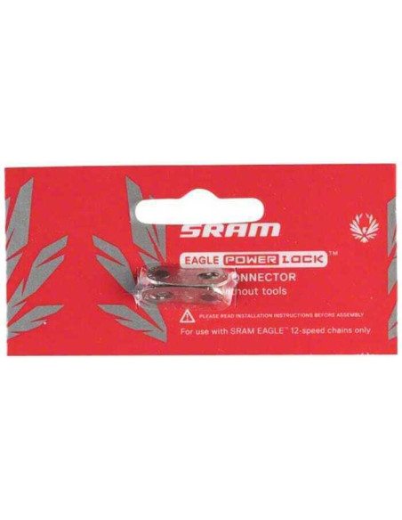 CONECTOR CADENA SRAM POWERLOCK 12V PLATA  4 UNID. 