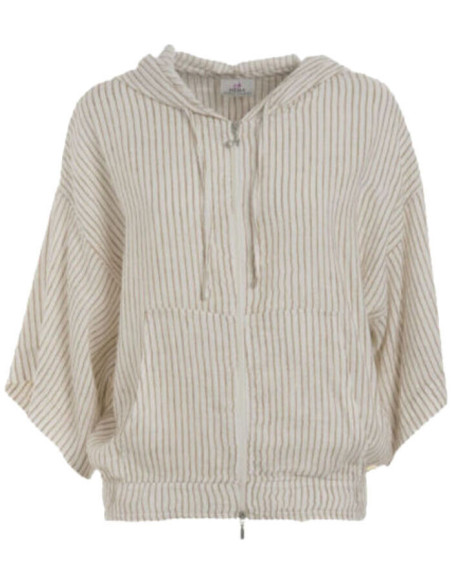 PINSTRIPED LINEN JACKET