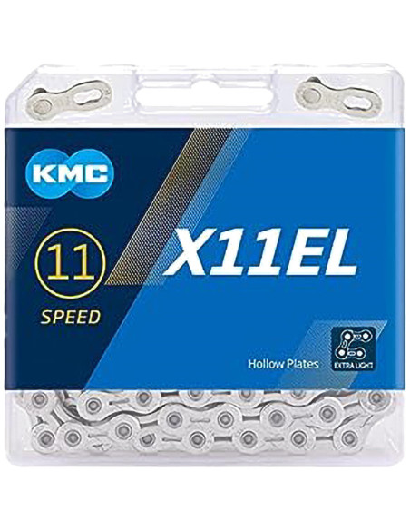 CADENA KMC X11 EL LIGHT 118 ESLABONES 11V.CROMADO CADENA KMC X11 EL LIGHT 118 ESLABONES 11V.CROMADO