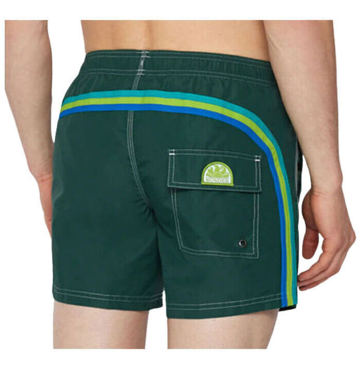 ELASTIC WAIST SWIM TRUNKS