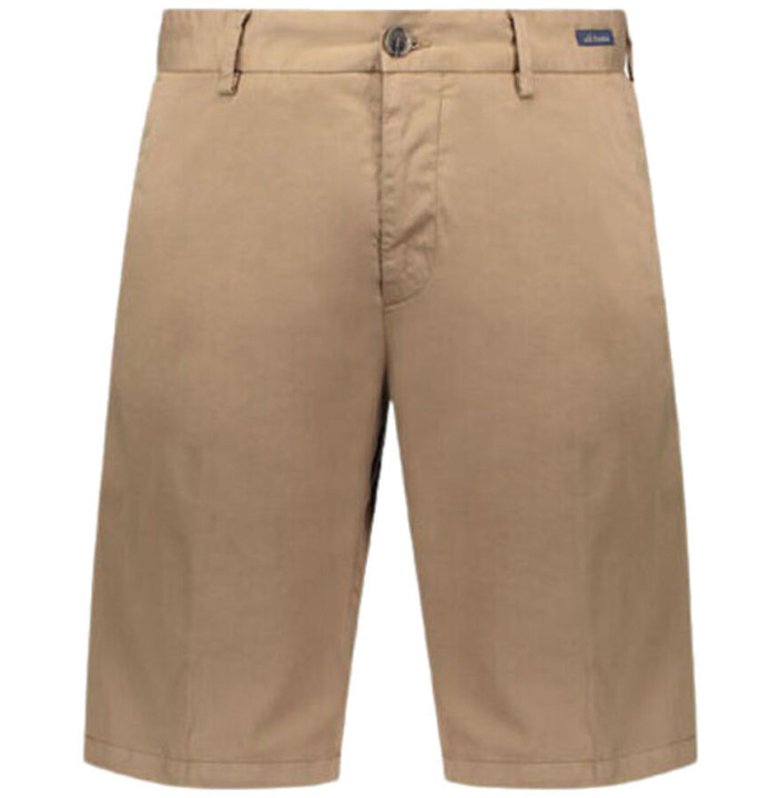 STRETCH SILK AND COTTON BERMUDA