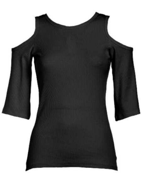 CUT-OUT RIBBED T-SHIRT