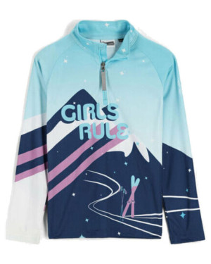 GIRLS SURFACE ZIP T-NECK