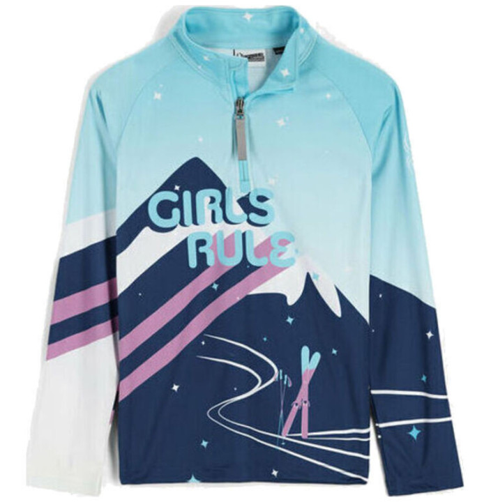 GIRLS SURFACE ZIP T-NECK