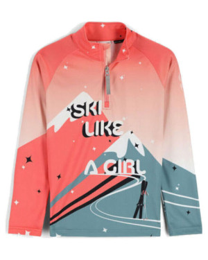 GIRLS SURFACE ZIP T-NECK
