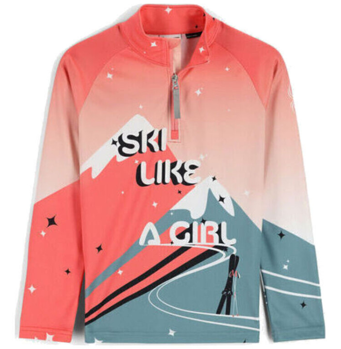 GIRLS SURFACE ZIP T-NECK