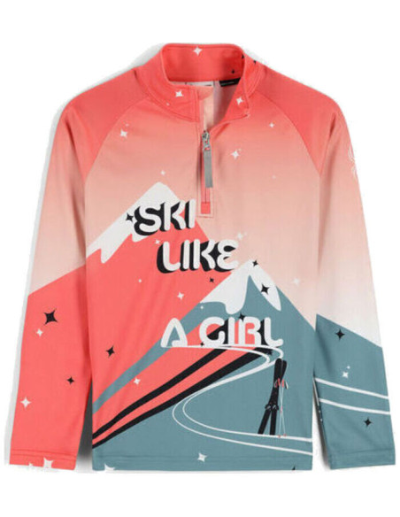 GIRLS SURFACE ZIP T-NECK GIRLS SURFACE ZIP T-NECK