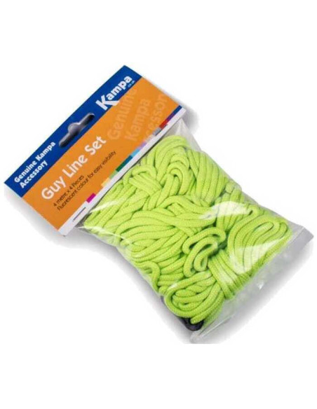 GUY LINE SET FLUORESCENT 4M X 4PCS