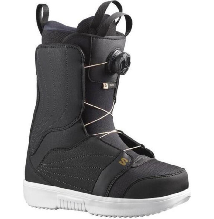 SNOW. BOOTS PEARL BOA BLACKWHITEGOLD