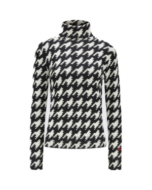 HOUNDSTOOTH TURTLE NECK SWEATER