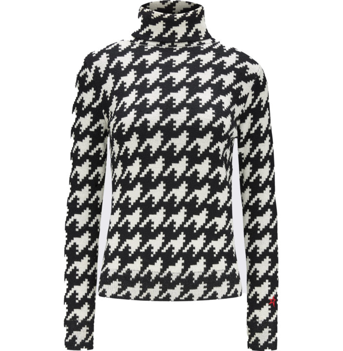 HOUNDSTOOTH TURTLE NECK SWEATER