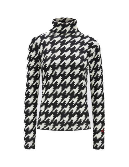 HOUNDSTOOTH TURTLE NECK SWEATER