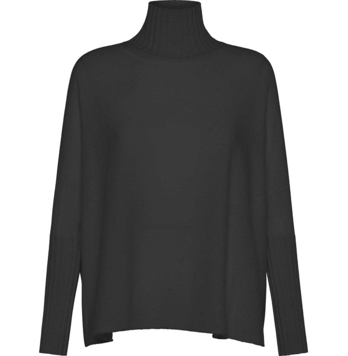 CASHMERE BLEND HIGH NECK SWEATER