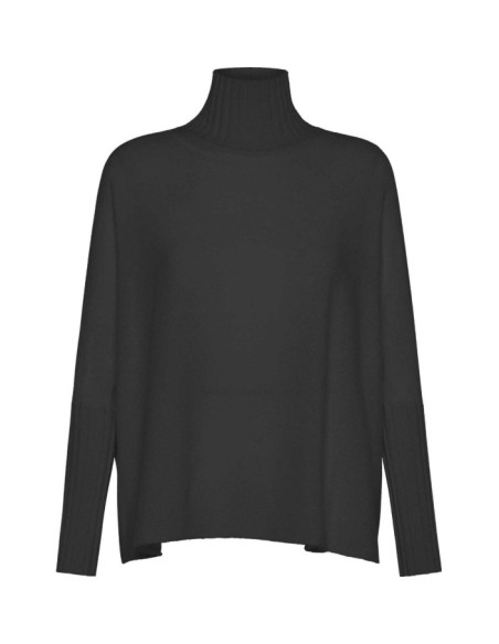 CASHMERE BLEND HIGH NECK SWEATER