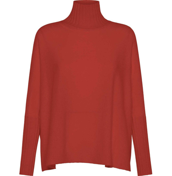 CASHMERE BLEND HIGH NECK SWEATER