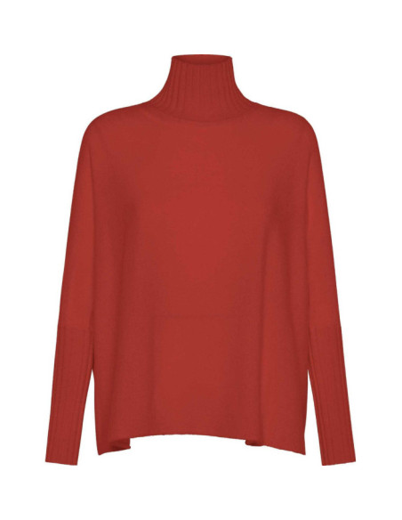 CASHMERE BLEND HIGH NECK SWEATER