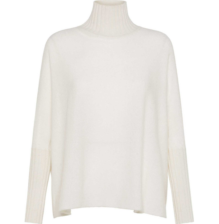 CASHMERE BLEND HIGH NECK SWEATER