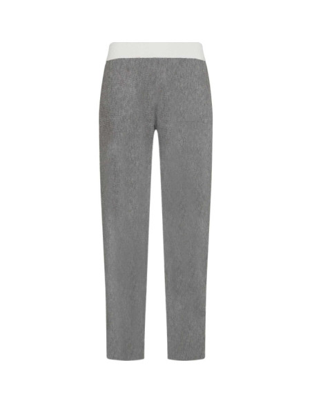 BI-COLOR KNITTED STRAIGHT PANTS