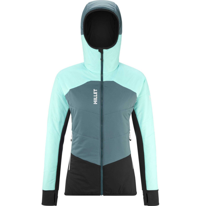 M WHITE PRIMALOFT HOODIE W