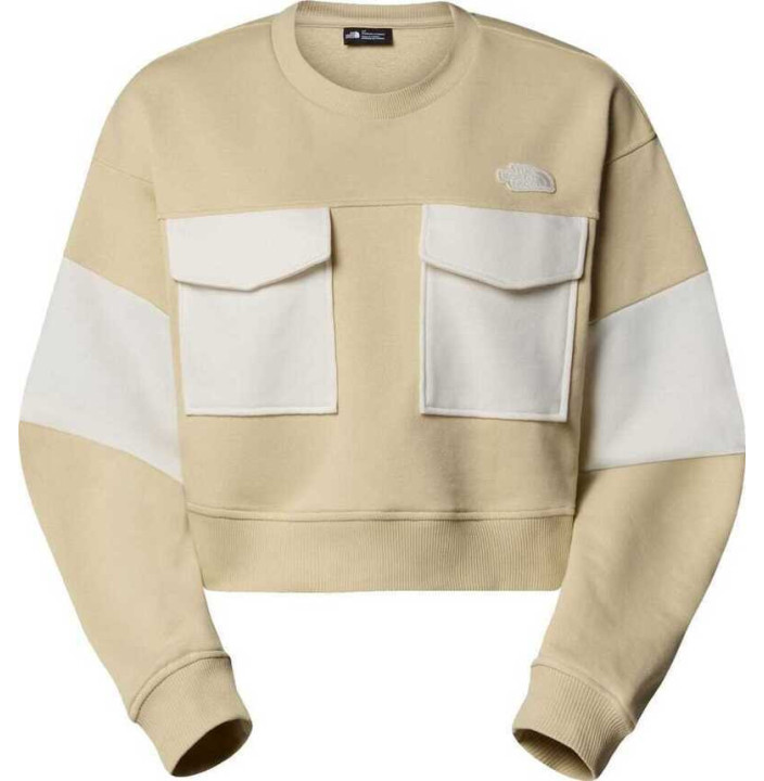 W TERRY OVERSIZED CROPPED CREW