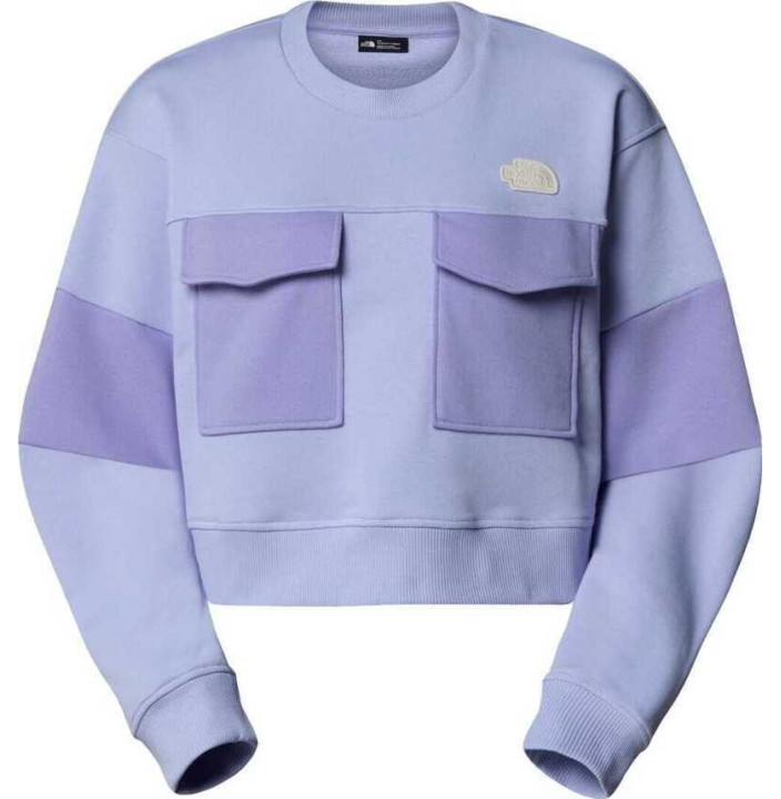 W TERRY OVERSIZED CROPPED CREW