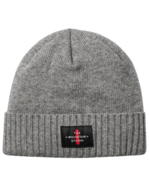 CASHMERE MIX CROSS LOGO BEANIE