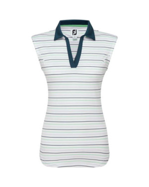 SLEEVELESS STRIPED LISLE