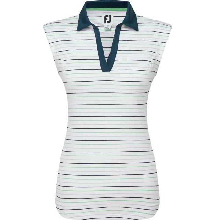 SLEEVELESS STRIPED LISLE