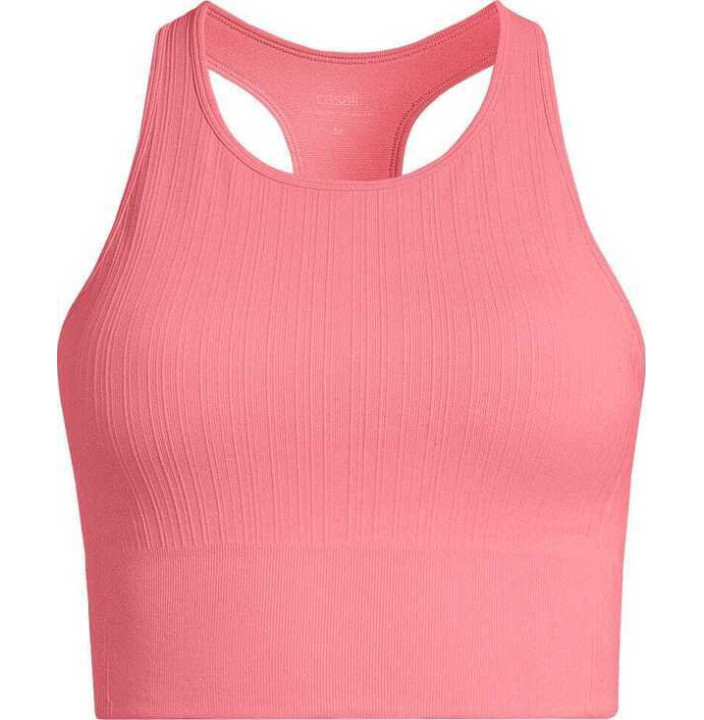 MULTI RIB SEAMLESS PADDED SPORTS TOP