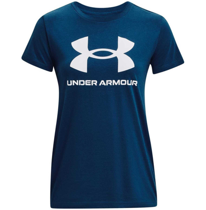 UA W SPORTSTYLE LOGO SS-BLU