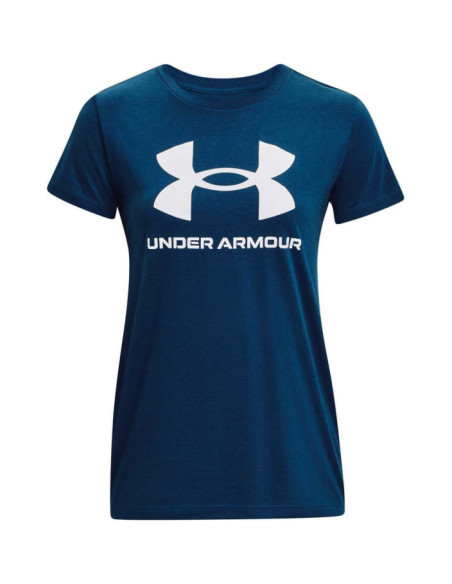 UA W SPORTSTYLE LOGO SS-BLU